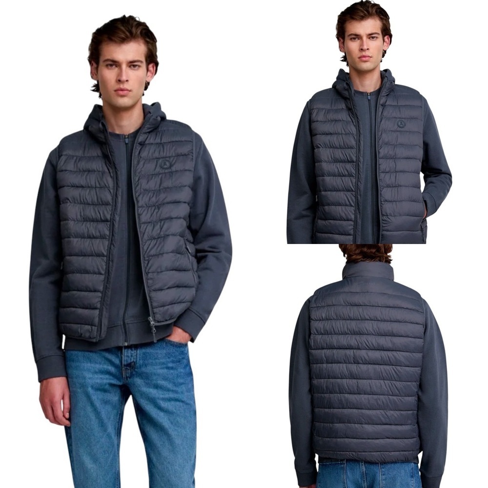 Scalpers Puffer Vest Mens Size Medium Sleeveless Nylon Gorpcore Winter Layers